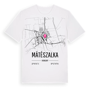Mátészalka karta t-shirt – ekologisk bomull t-shirt från Pinshirt
