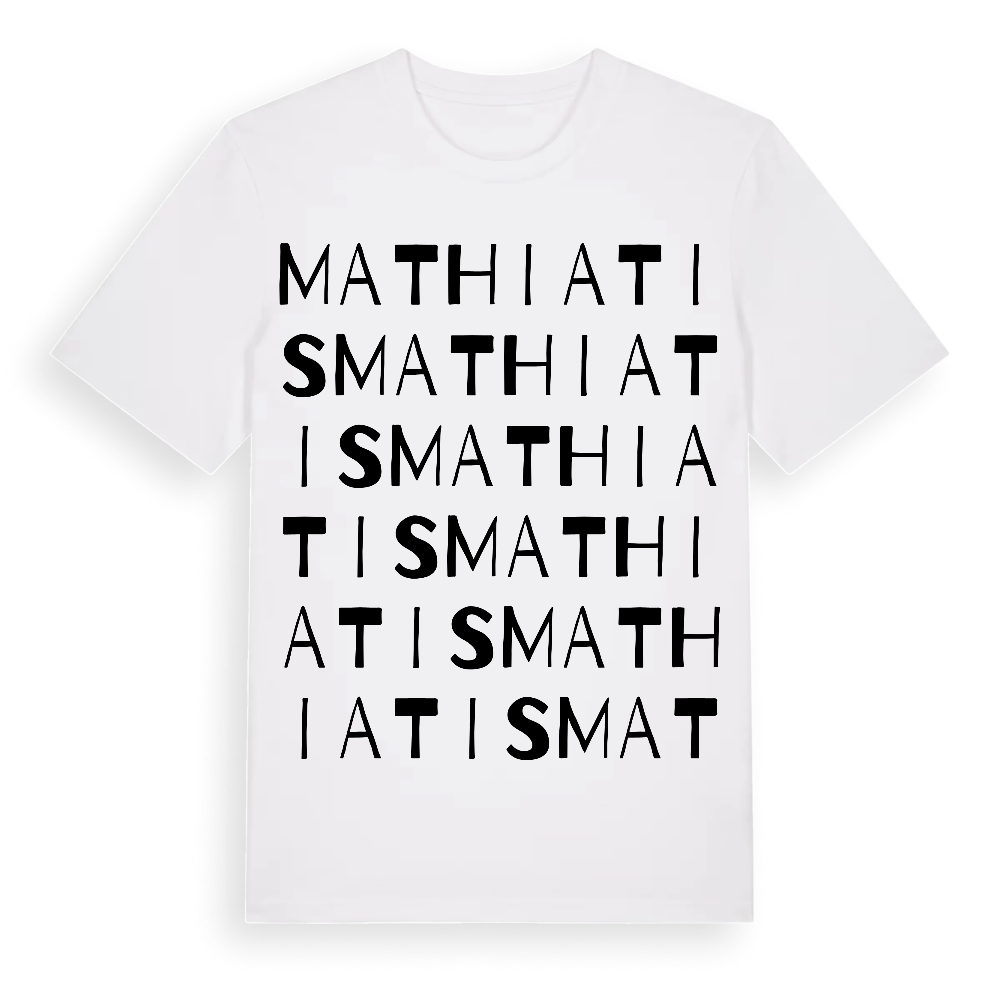 Mathiatis ordlek t-shirt – White, i miljö