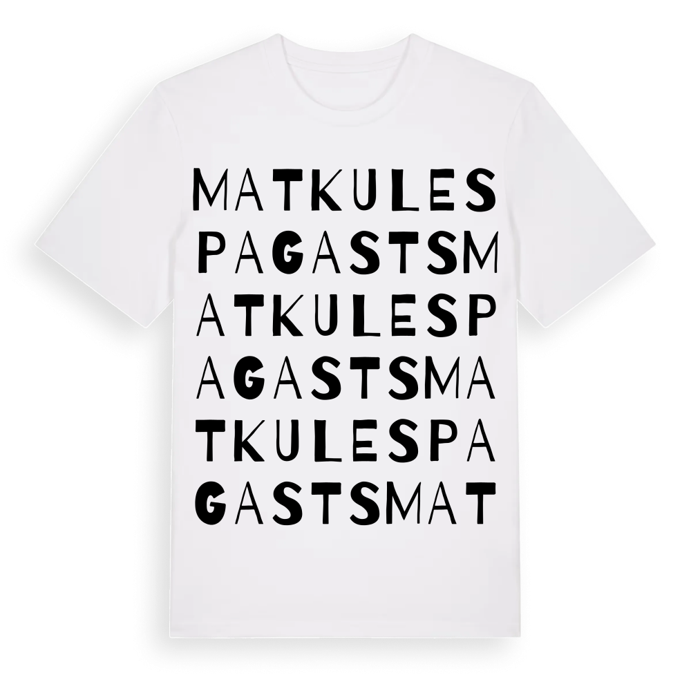Matkules pagasts ordlek t-shirt – White, i miljö