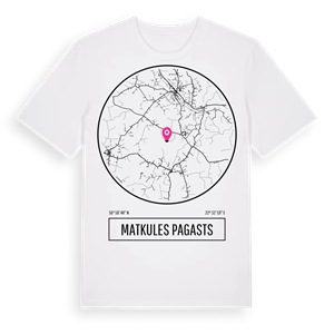 Matkules pagasts t-shirt – ekologisk bomull t-shirt från Pinshirt