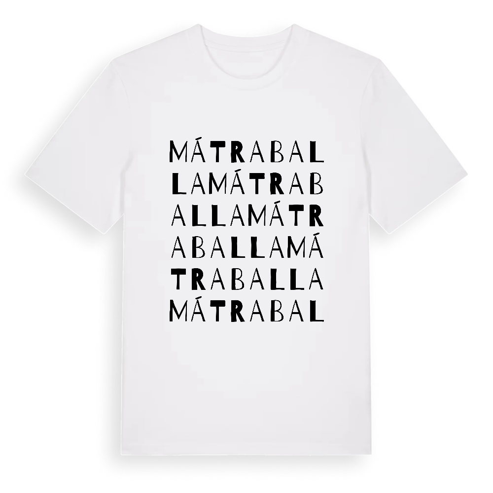 Mátraballa ordlek t-shirt – White, i miljö