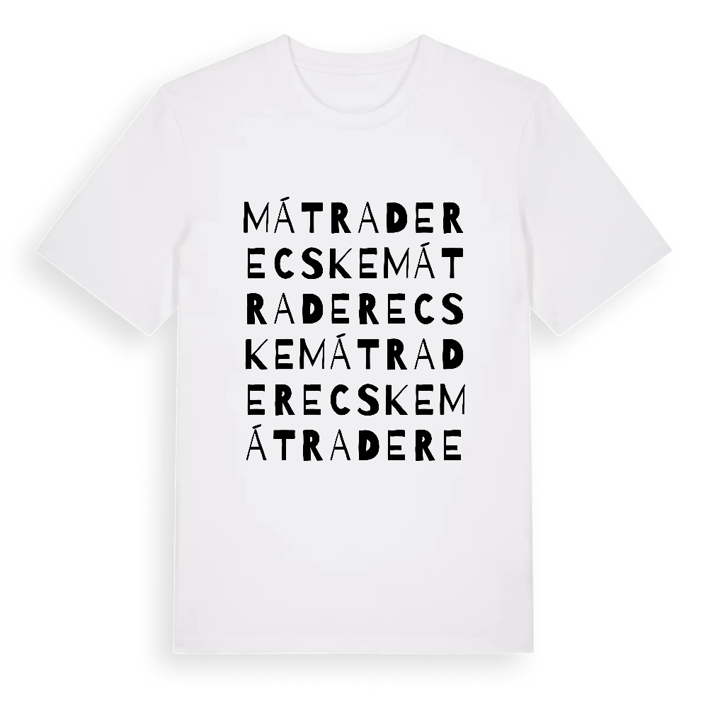 Mátraderecske ordlek t-shirt – White, i miljö