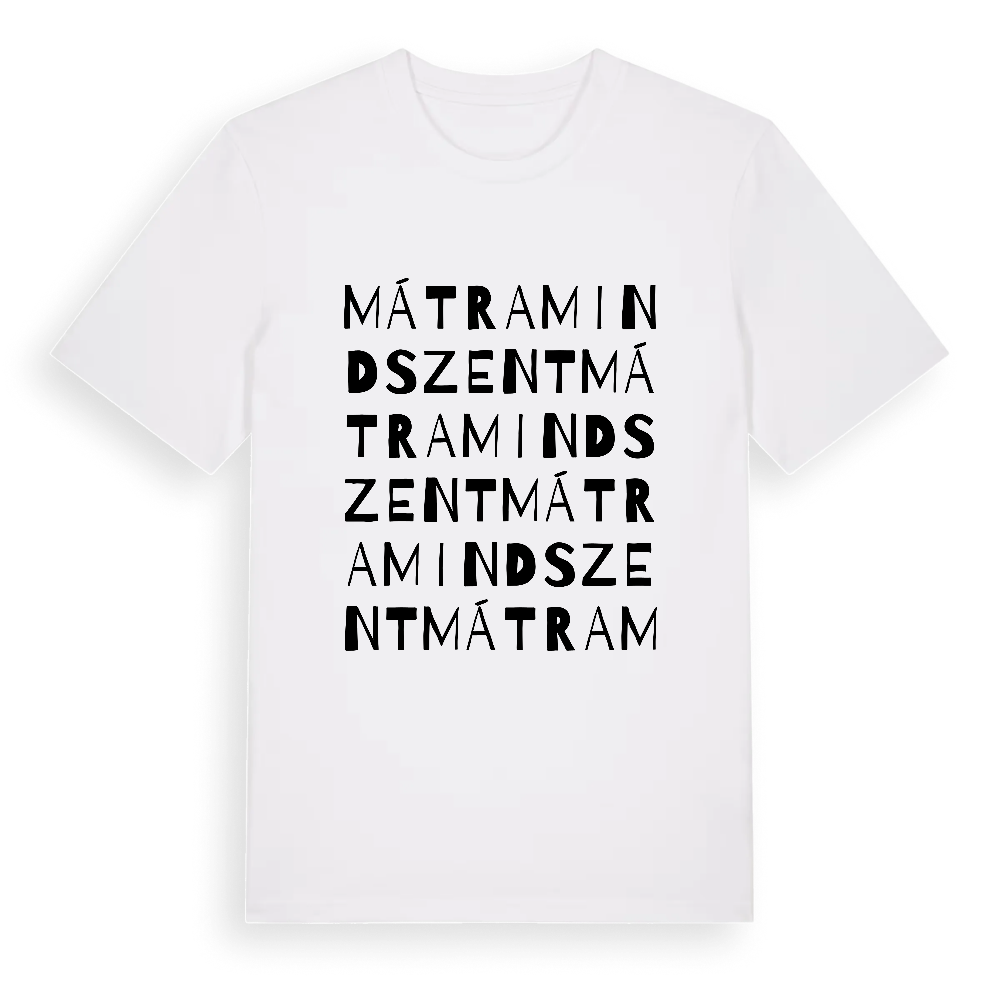 Mátramindszent ordlek t-shirt – White, i miljö