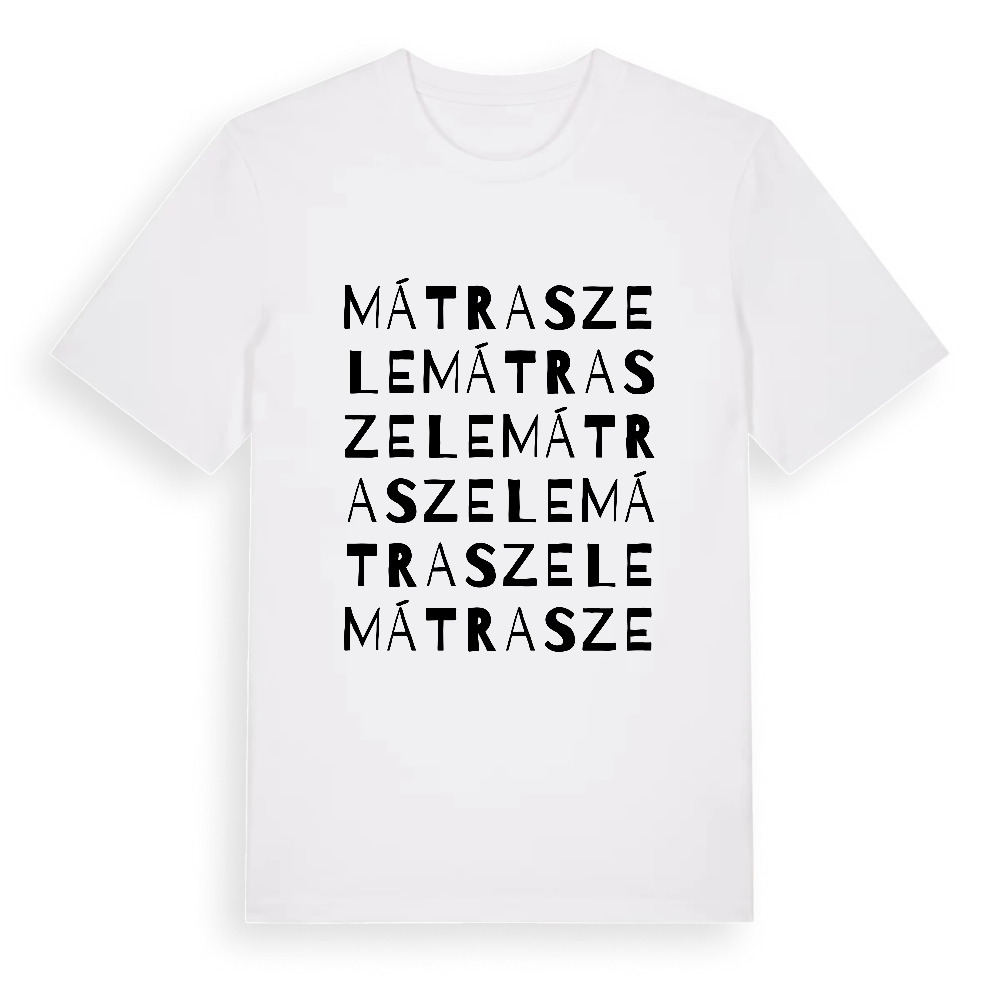 Mátraszele ordlek t-shirt – White, i miljö