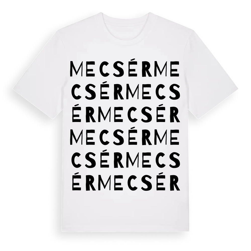 Mecsér ordlek t-shirt – White, i miljö