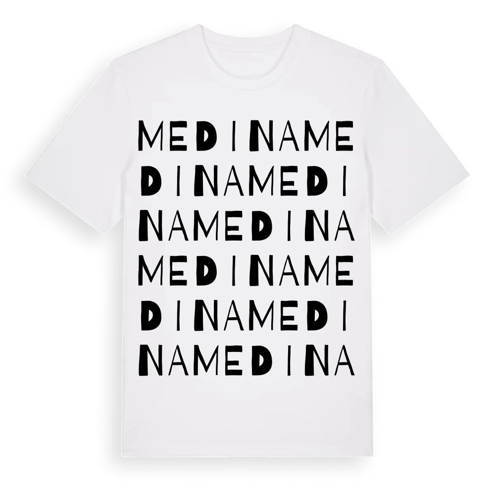 Medina ordlek t-shirt – White, i miljö