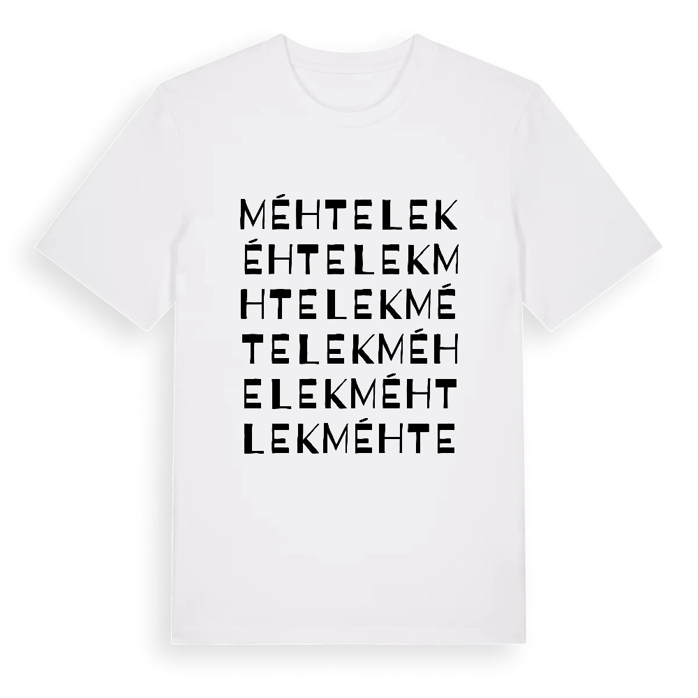 Méhtelek ordlek t-shirt – White, i miljö