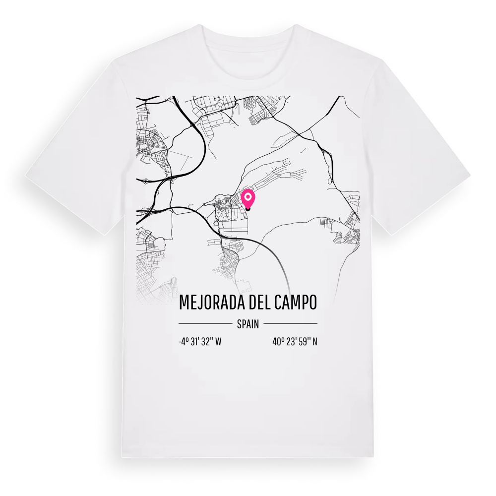 Mejorada del Campo karta t-shirt – White, i miljö