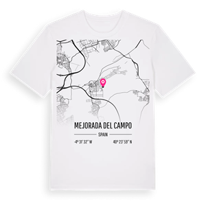 Mejorada del Campo karta t-shirt – ekologisk bomull t-shirt från Pinshirt