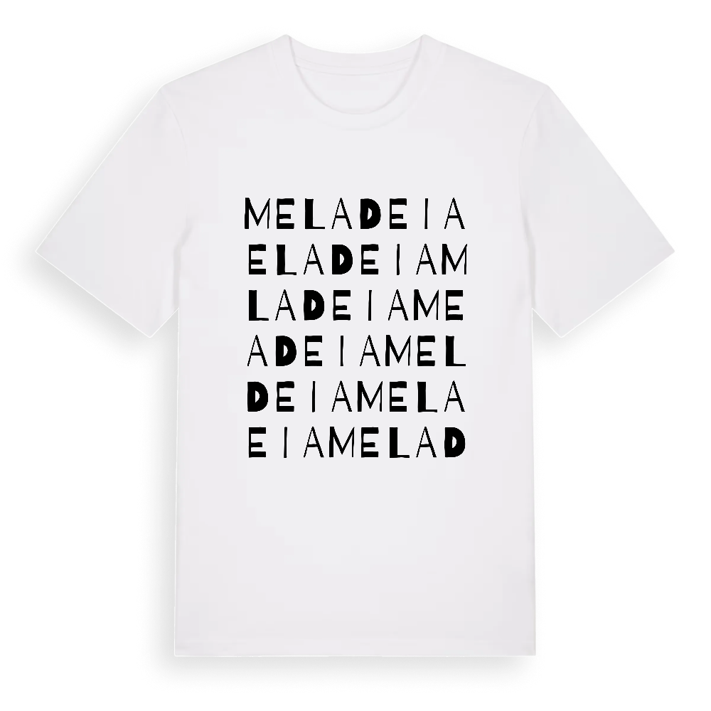 Meladeia ordlek t-shirt – White, i miljö