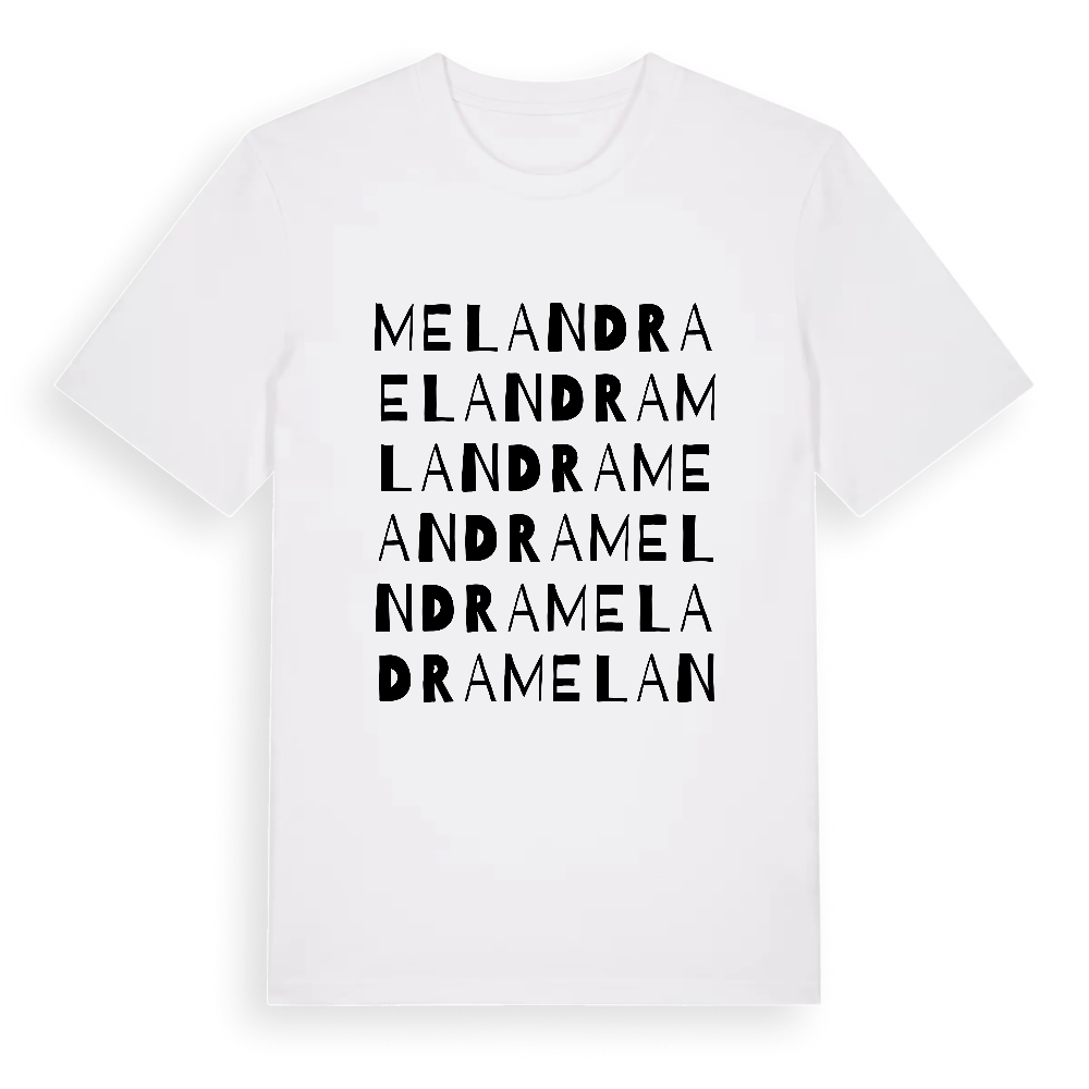 Melandra ordlek t-shirt – White, i miljö