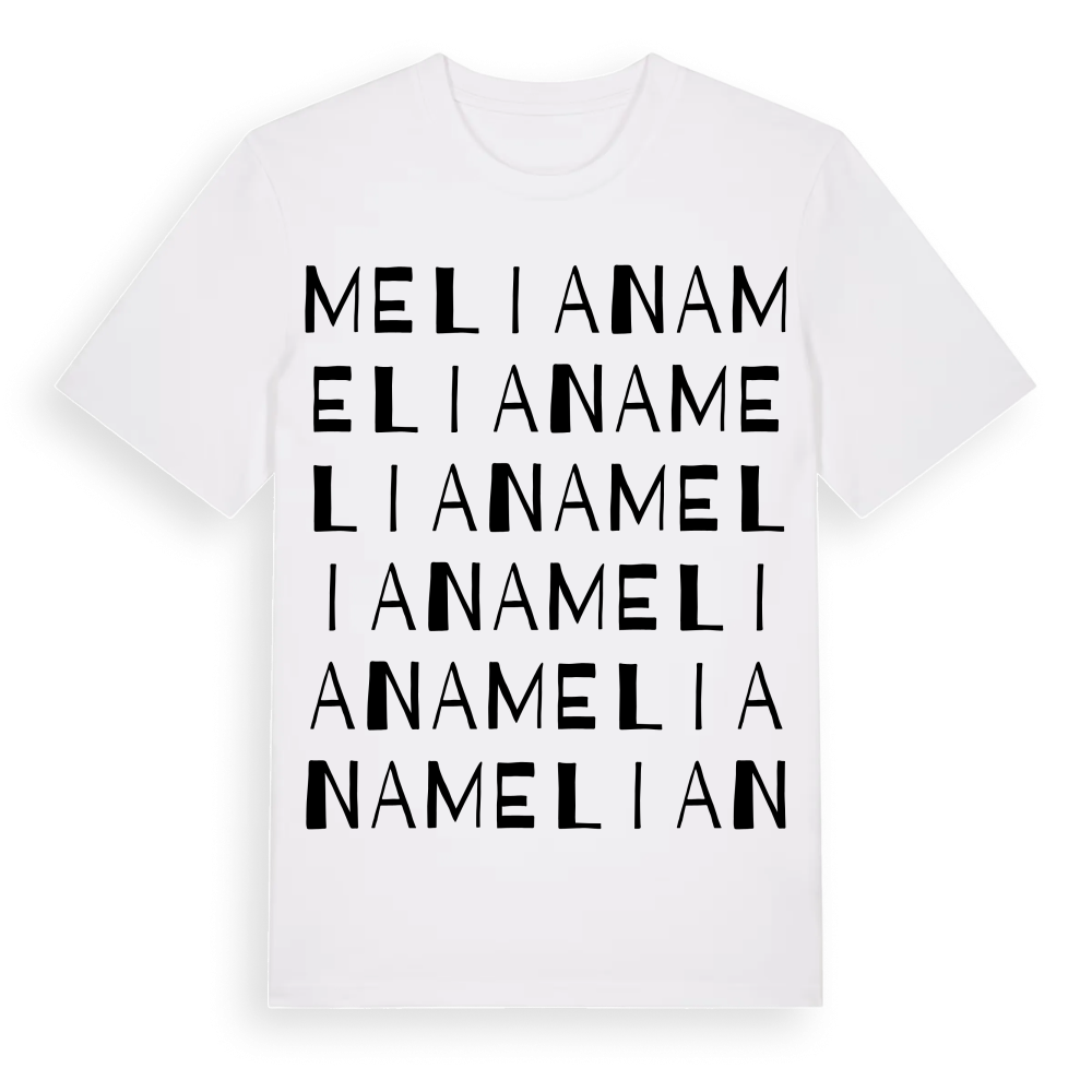 Meliana ordlek t-shirt – White, i miljö