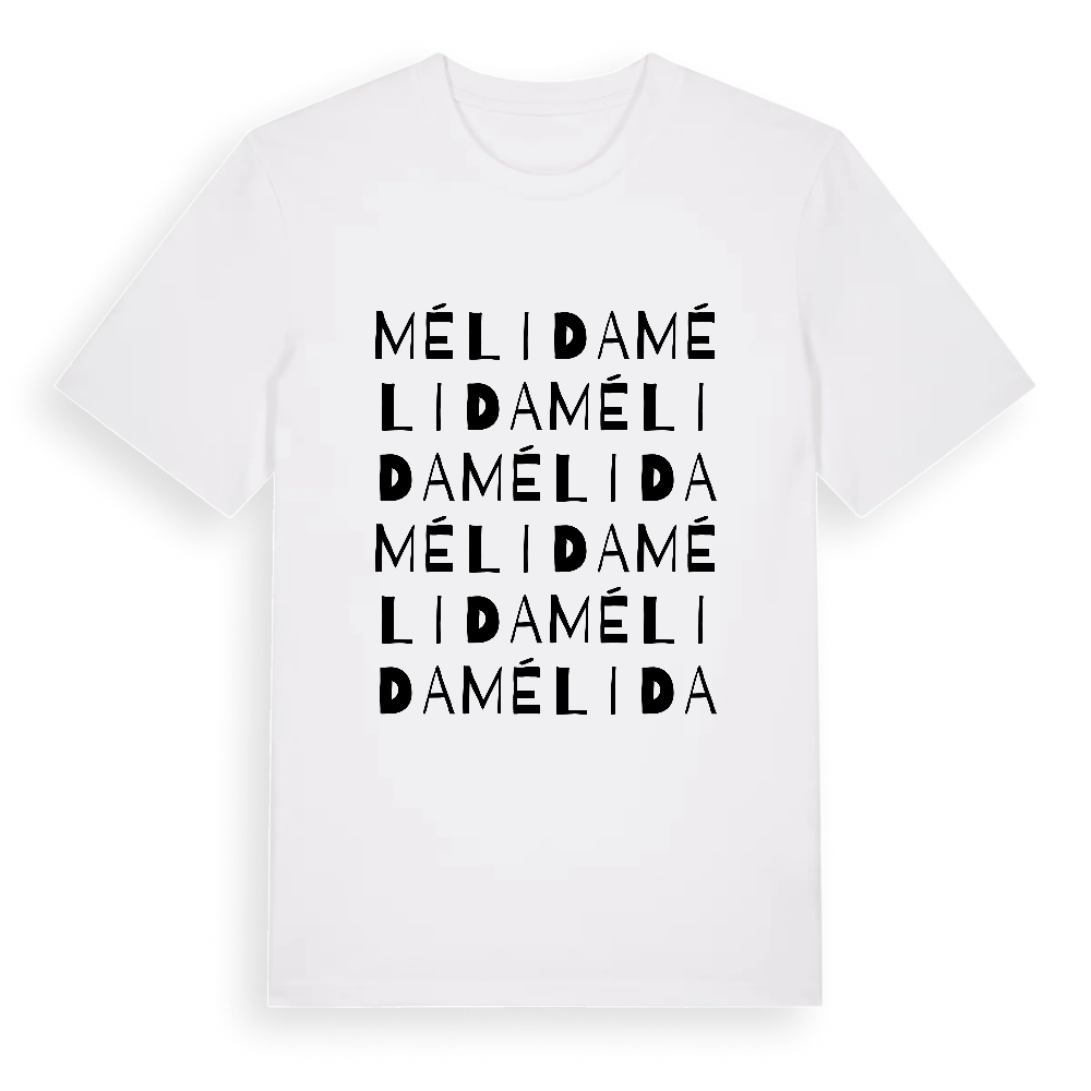 Mélida ordlek t-shirt – White, i miljö