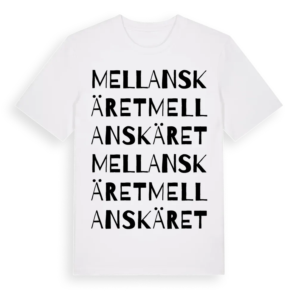 Mellanskäret ordlek t-shirt i miljö