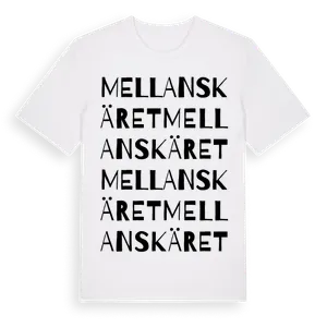 Mellanskäret ordlek t-shirt – ekologisk bomull t-shirt från Pinshirt