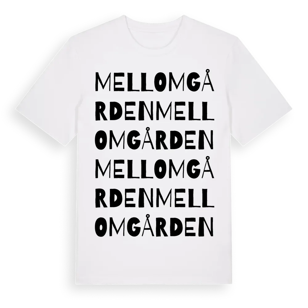 Mellomgården ordlek t-shirt i miljö