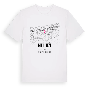 Melluži karta t-shirt – ekologisk bomull t-shirt från Pinshirt