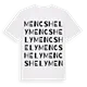 Mencshely ordlek t-shirt