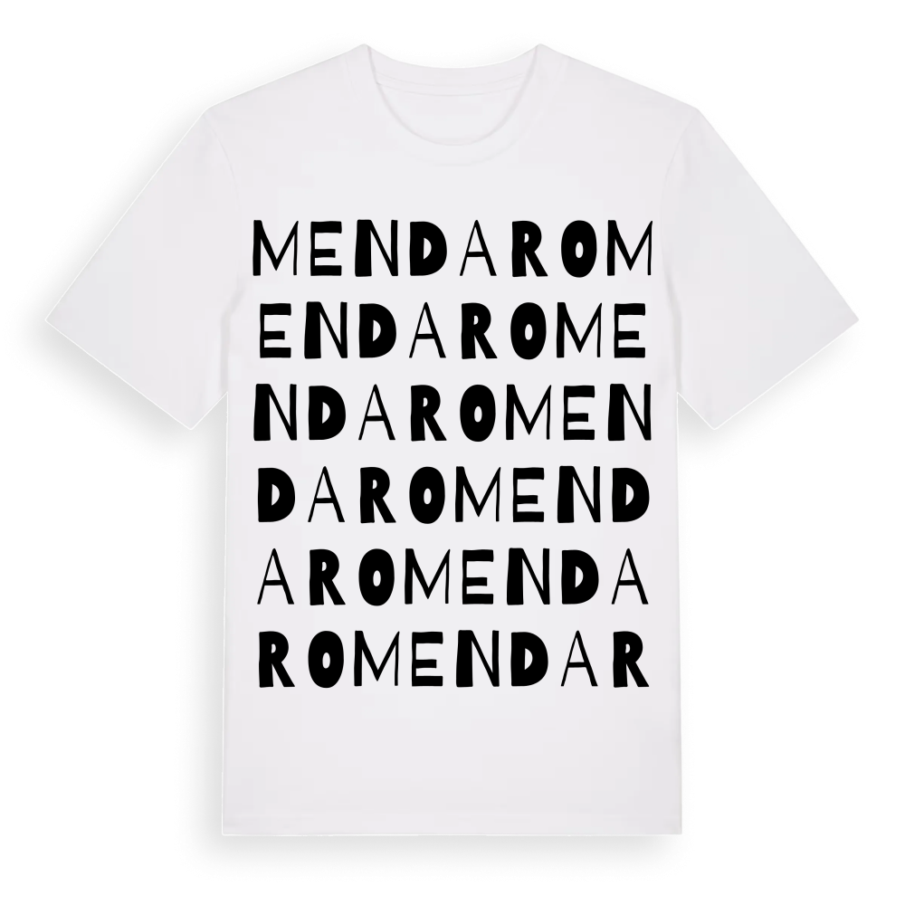 Mendaro ordlek t-shirt – White, i miljö