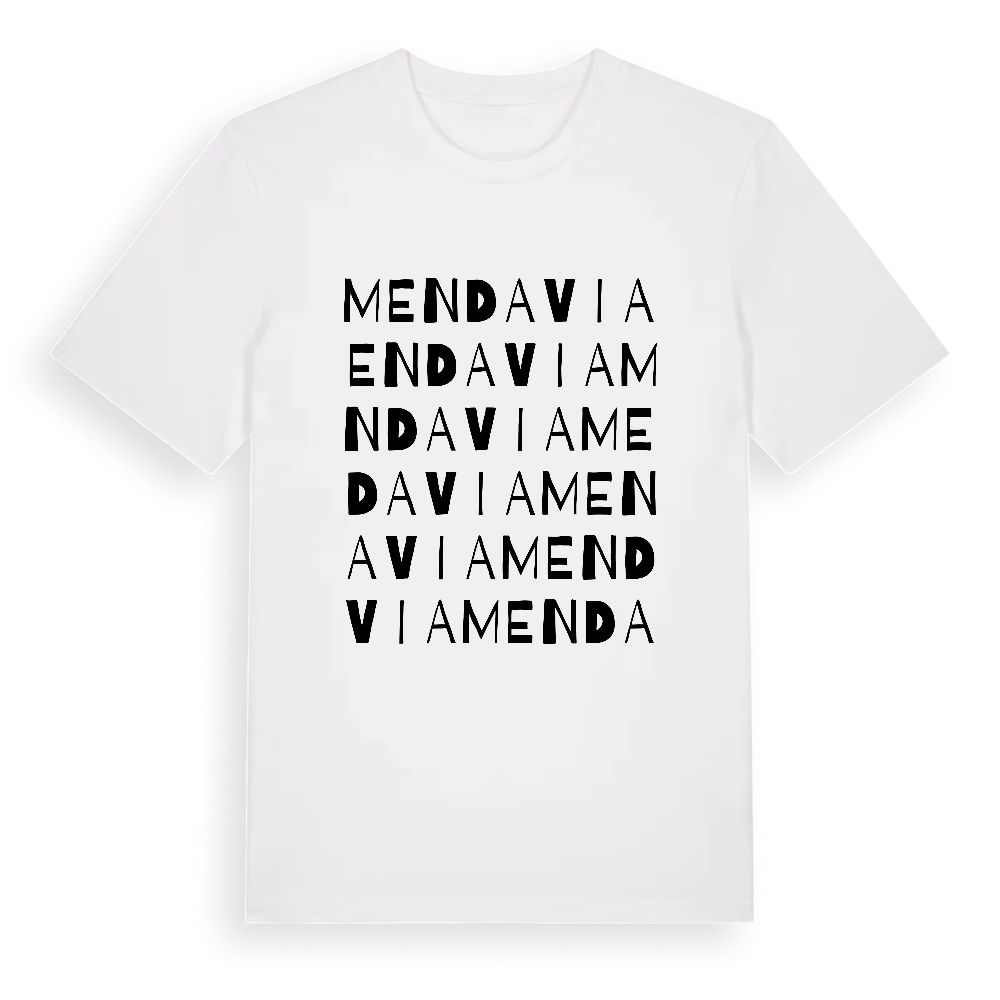 Mendavia ordlek t-shirt – White, i miljö