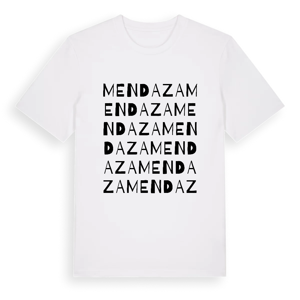 Mendaza ordlek t-shirt – White, i miljö