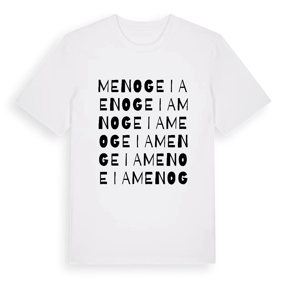 Menogeia ordlek t-shirt – White, i miljö