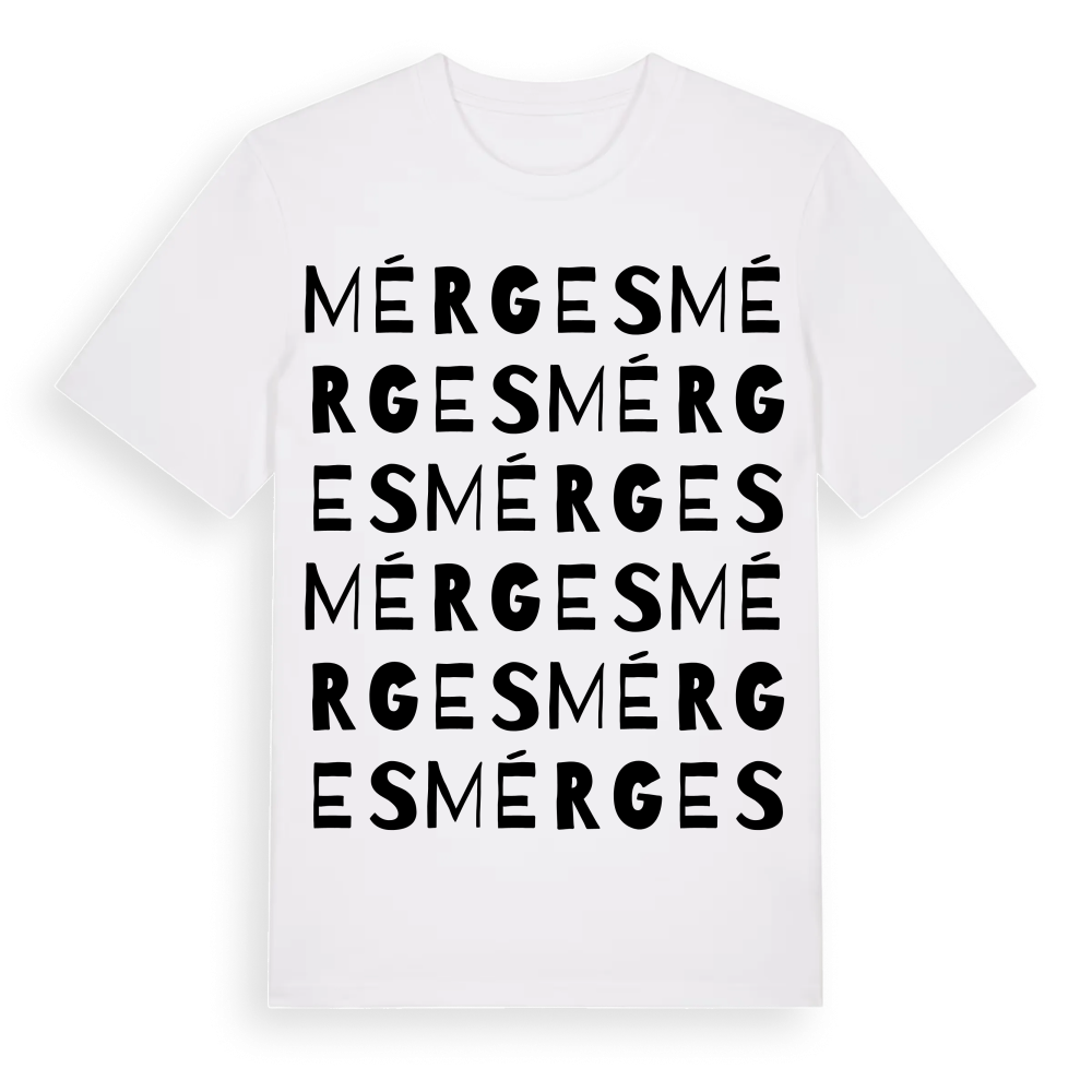 Mérges ordlek t-shirt – White, i miljö