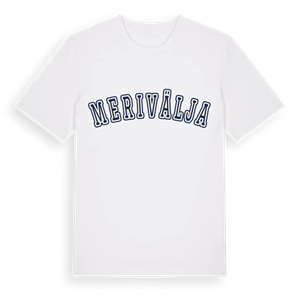 Merivälja college t-shirt – ekologisk bomull t-shirt från Pinshirt