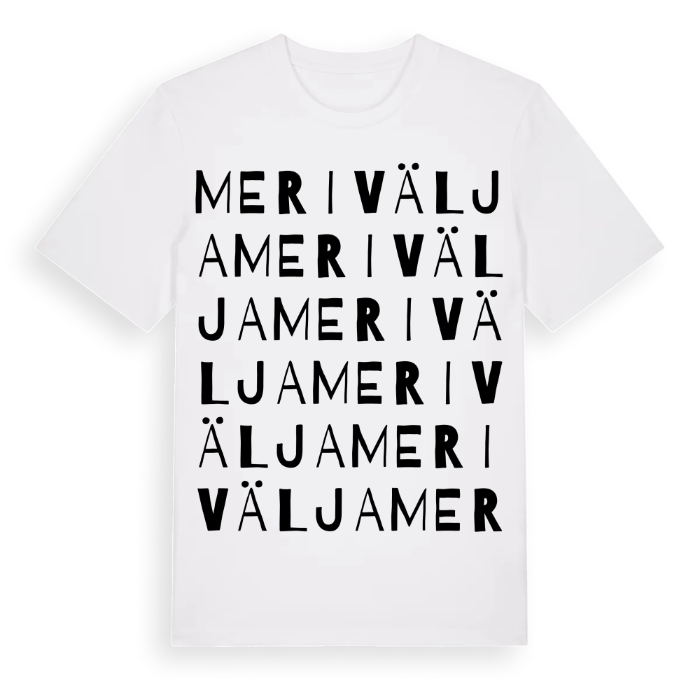 Merivälja ordlek t-shirt – White, i miljö