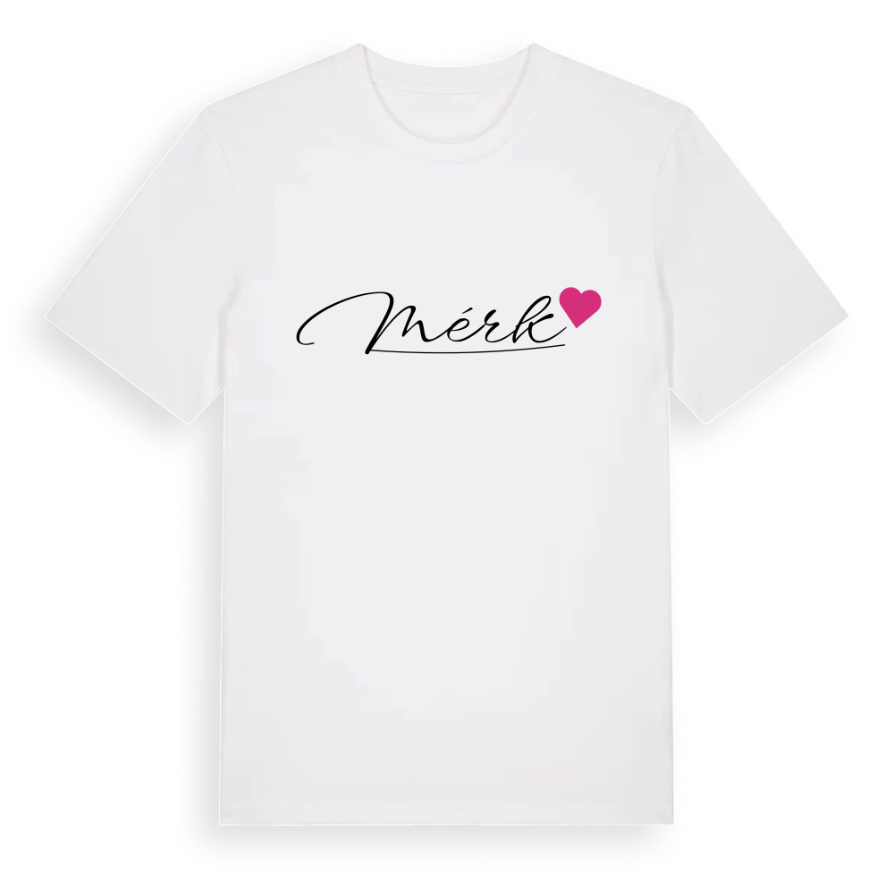 Mérk hjärta t-shirt – White, i miljö