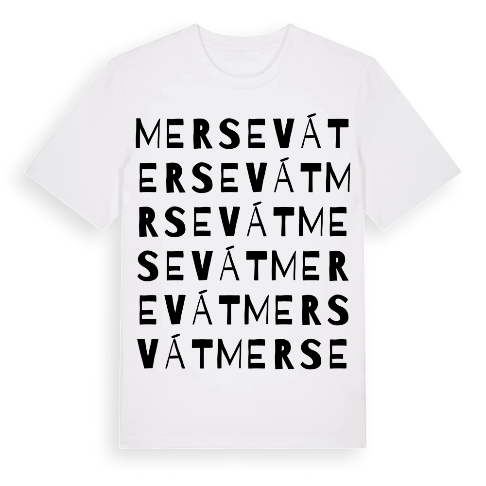 Mersevát ordlek t-shirt – White, i miljö