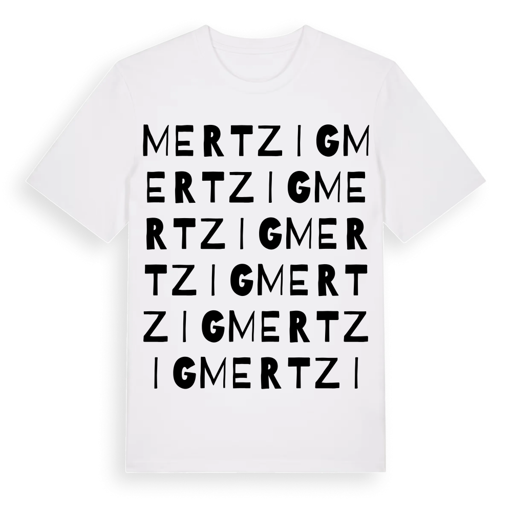 Mertzig ordlek t-shirt – White, i miljö