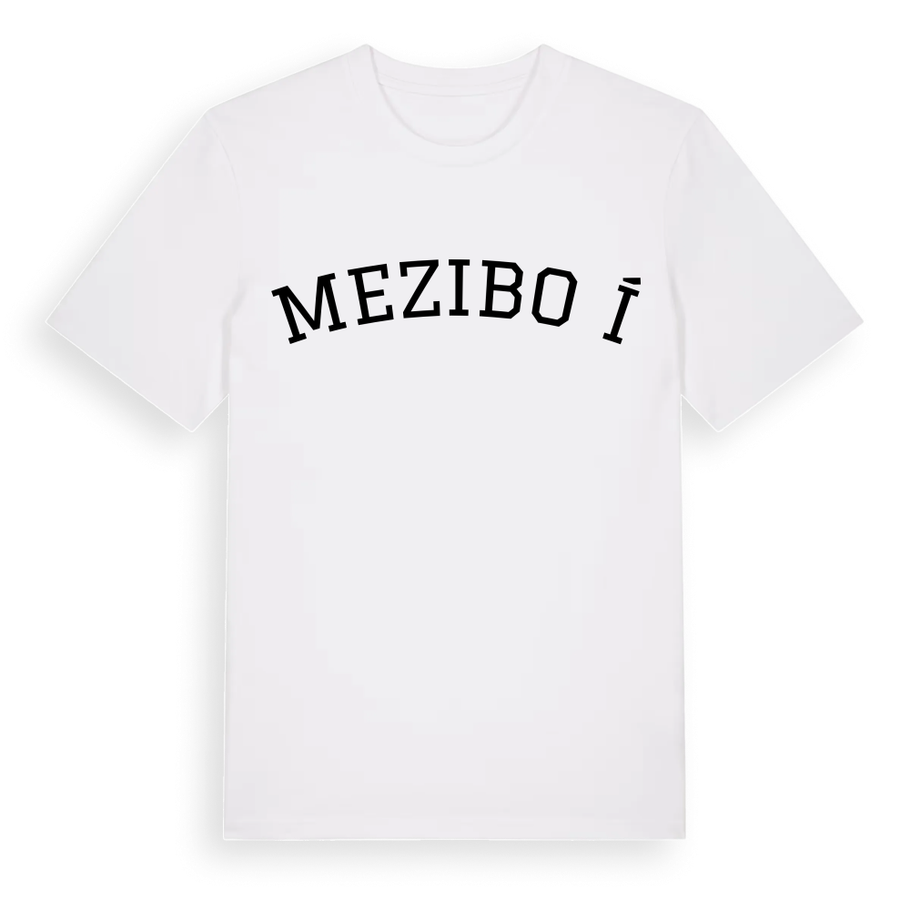 Meziboří böjd t-shirt – White, i miljö