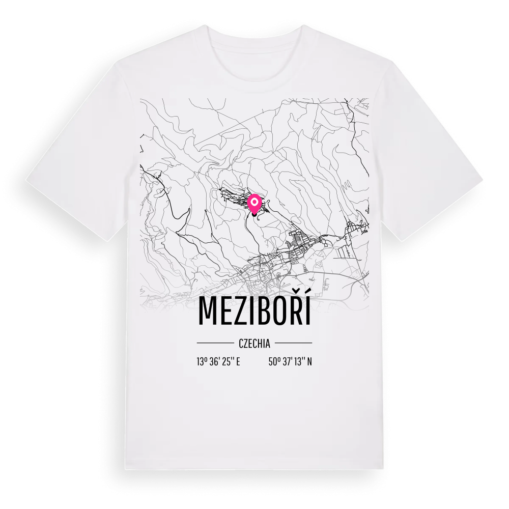 Meziboří karta t-shirt – White, i miljö