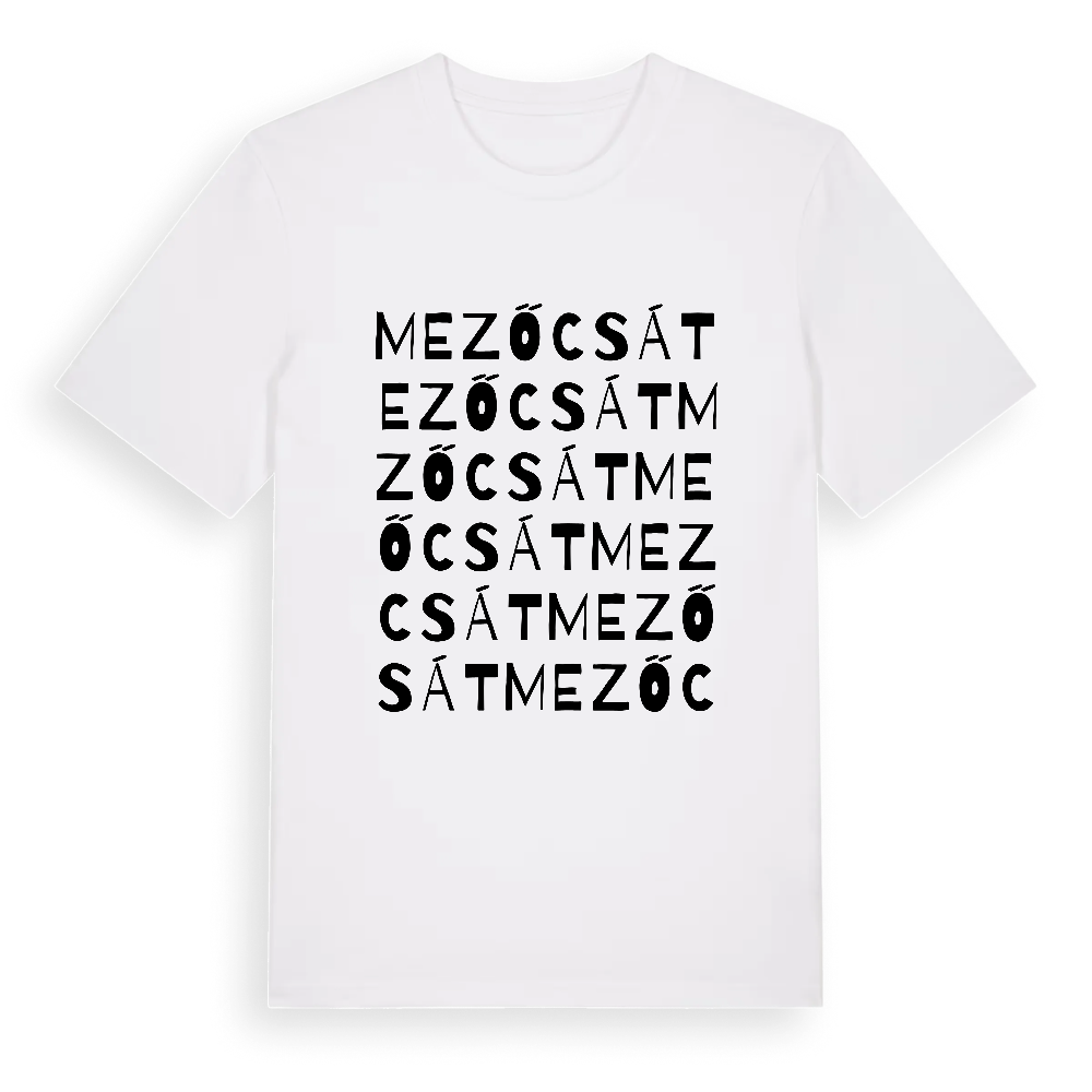 Mezőcsát ordlek t-shirt – White, i miljö
