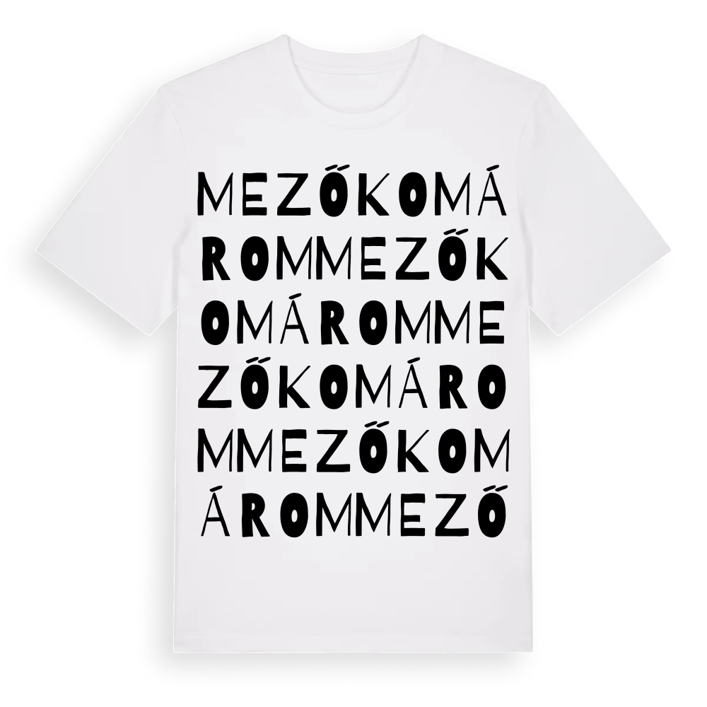 Mezőkomárom ordlek t-shirt – White, i miljö