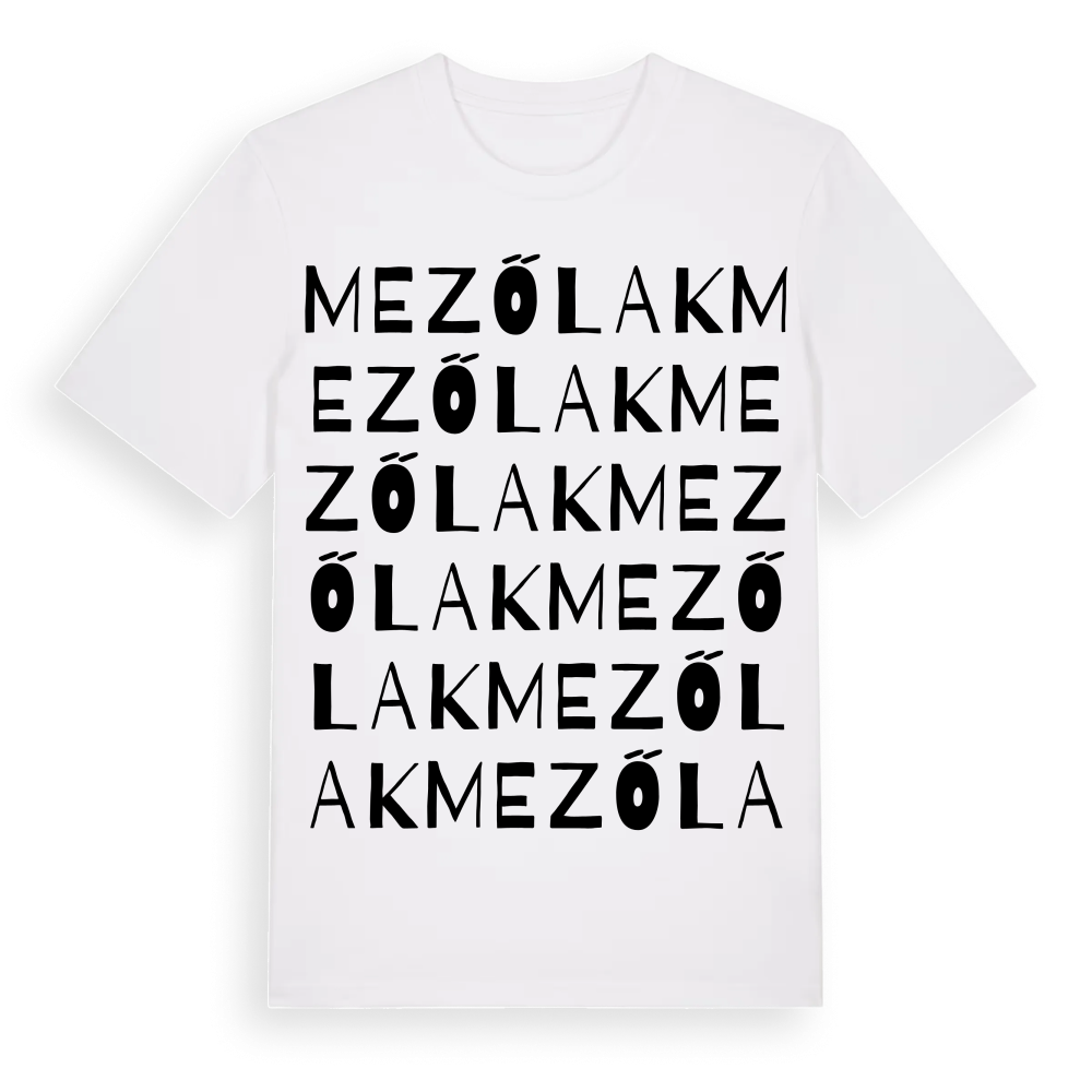 Mezőlak ordlek t-shirt – White, i miljö