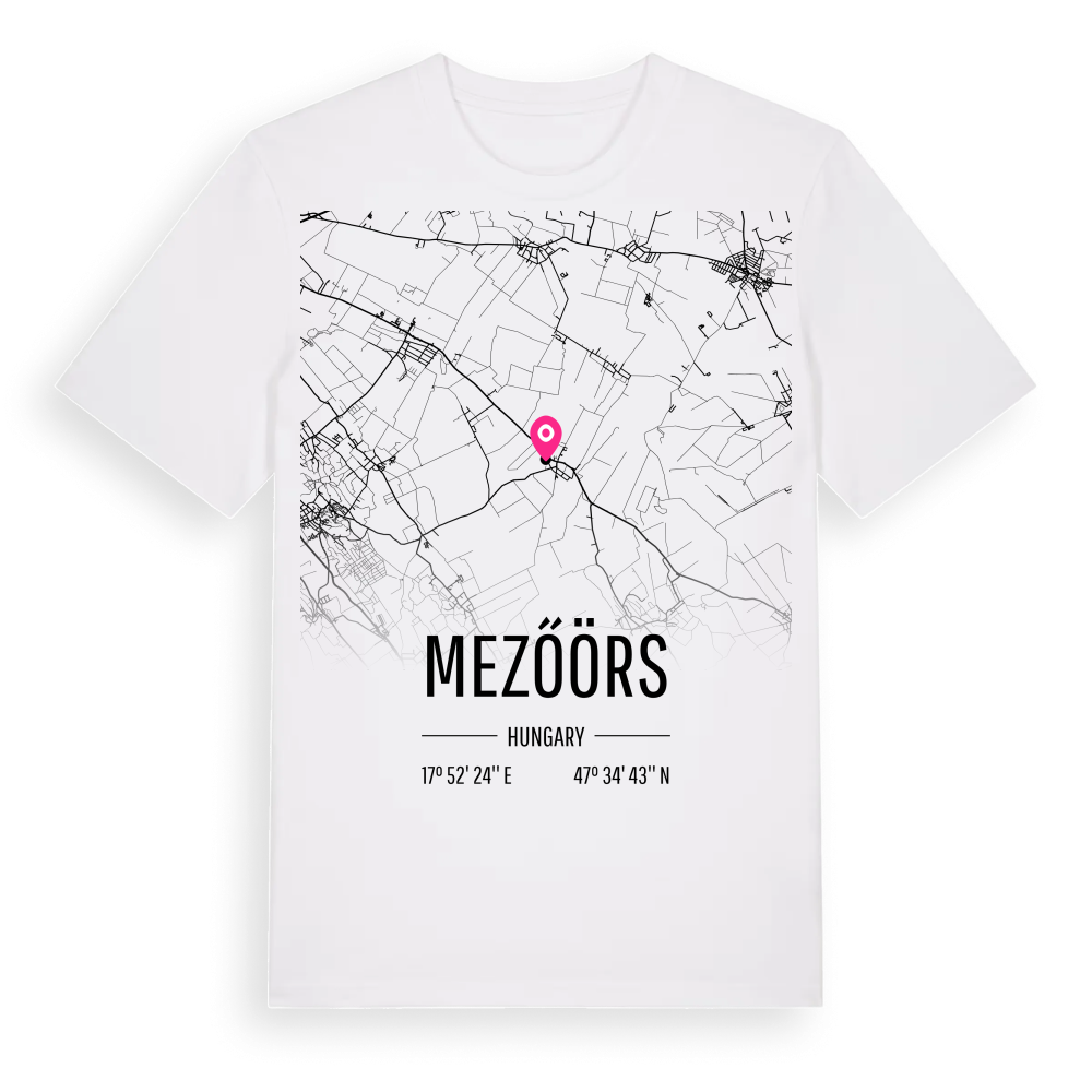 Mezőörs karta t-shirt – White, i miljö
