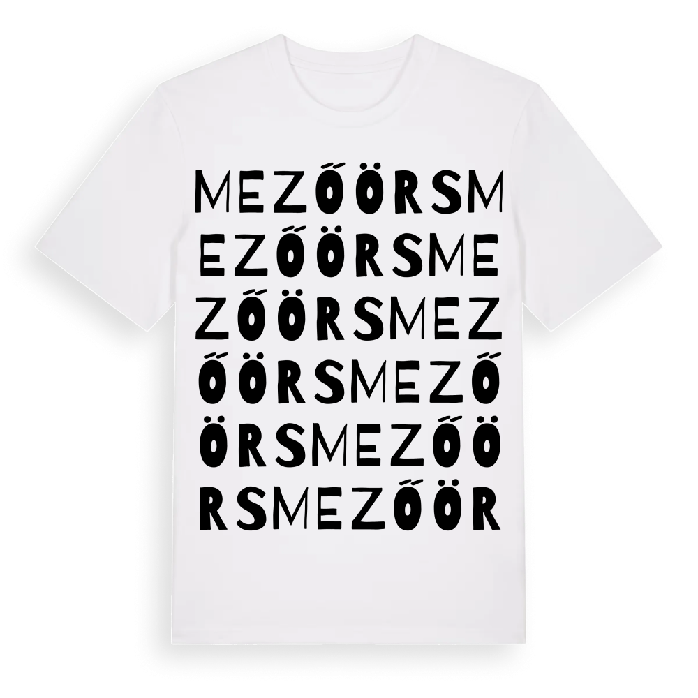 Mezőörs ordlek t-shirt – White, i miljö