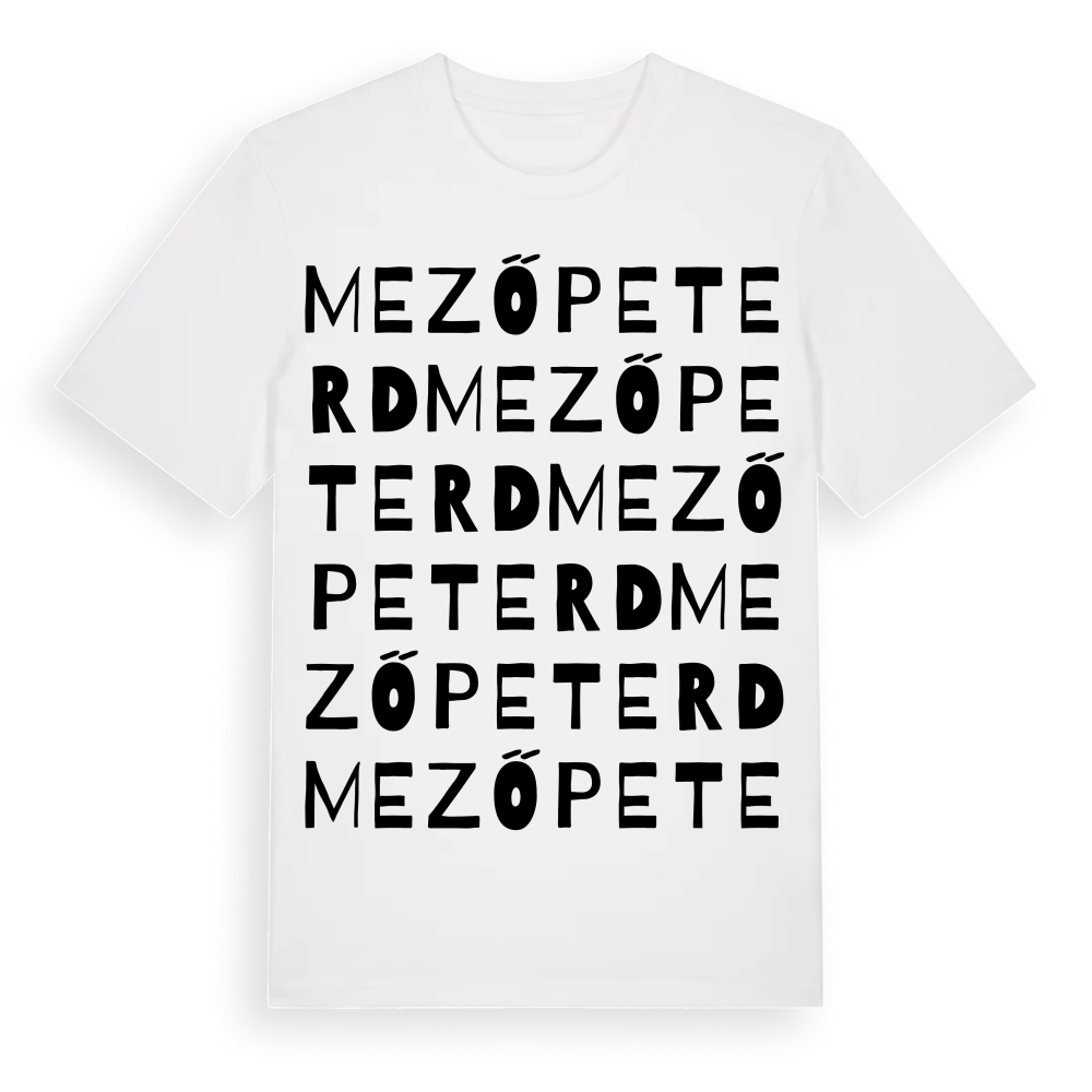 Mezőpeterd ordlek t-shirt – White, i miljö