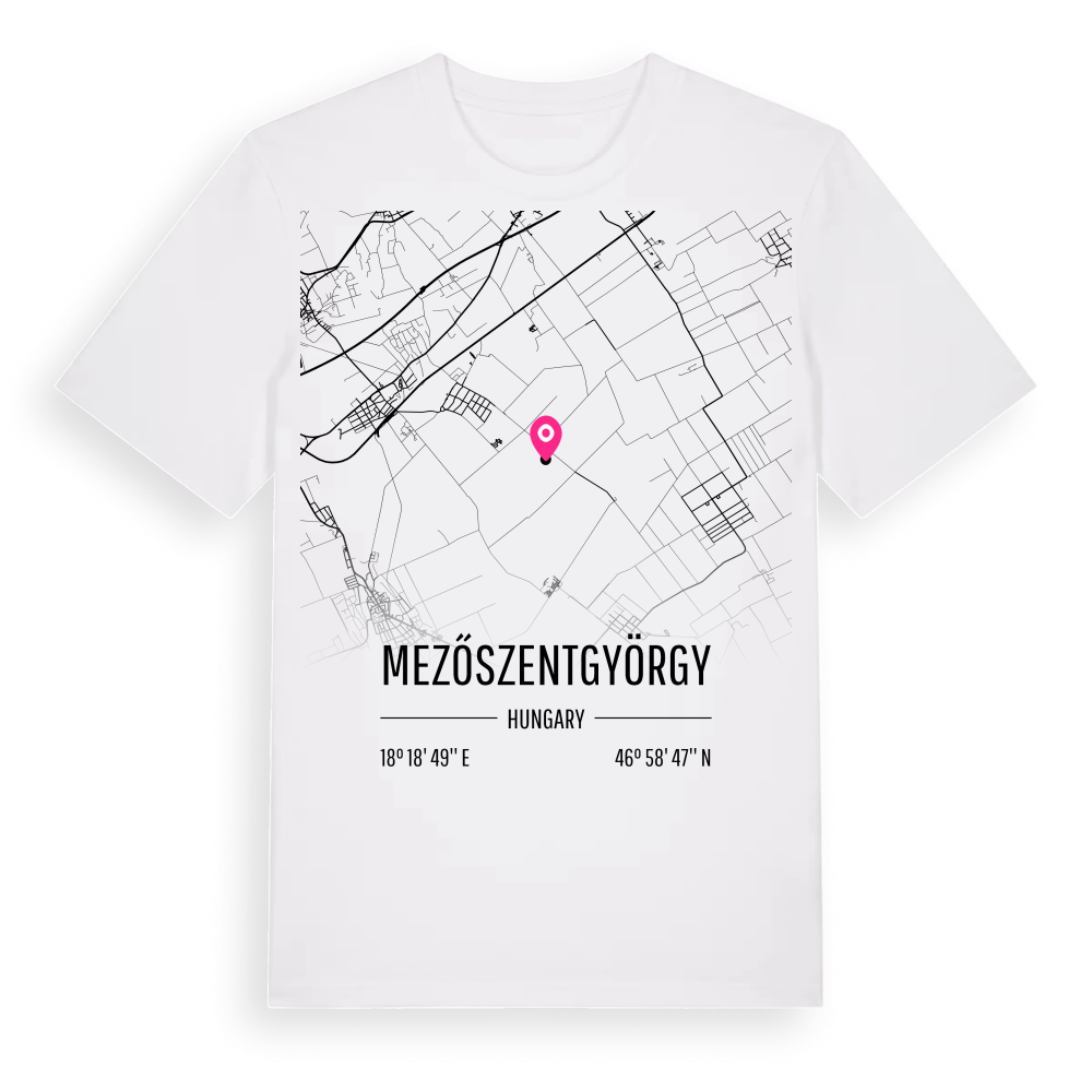Mezőszentgyörgy karta t-shirt – White, i miljö