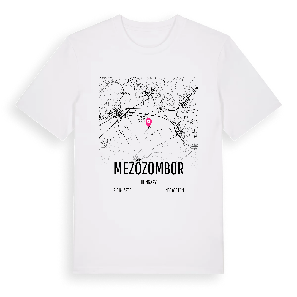 Mezőzombor karta t-shirt – White, i miljö