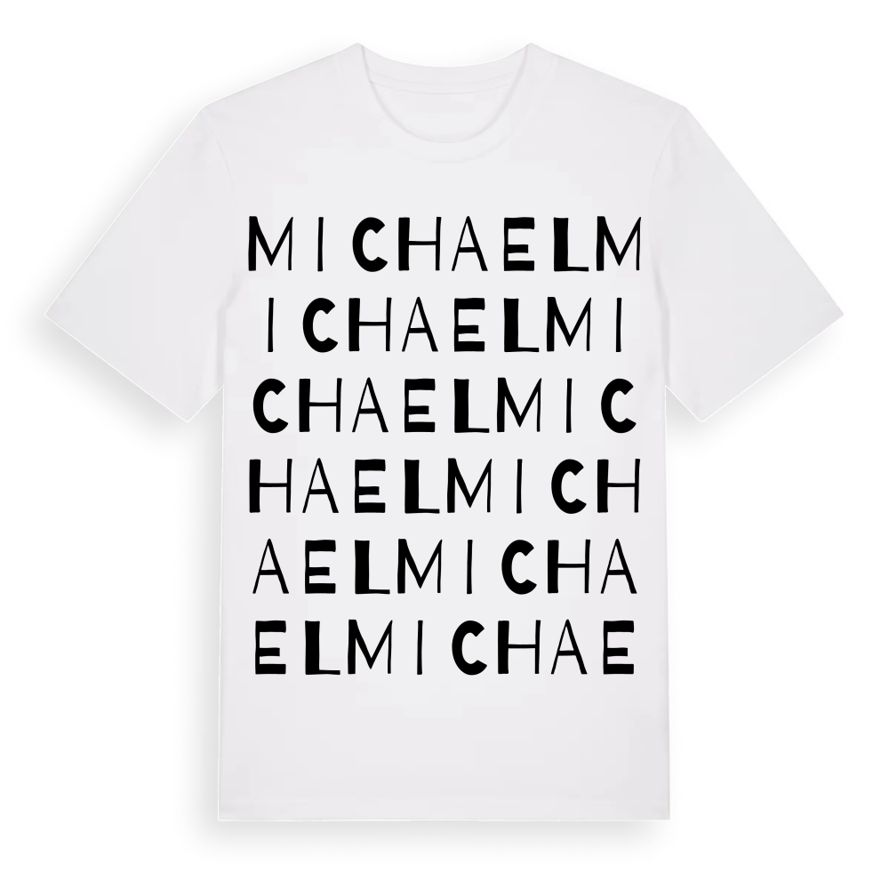 Michael ordlek t-shirt – White, i miljö
