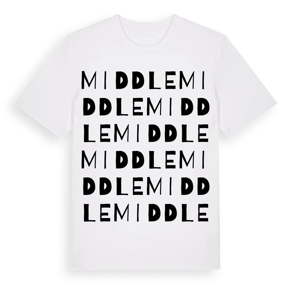 Middle ordlek t-shirt – White, i miljö