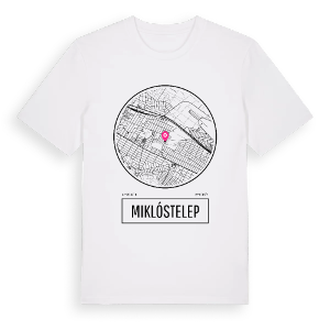 Miklóstelep t-shirt – ekologisk bomull t-shirt från Pinshirt