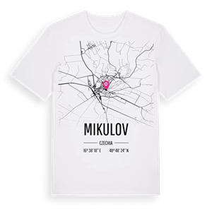 Mikulov karta t-shirt – ekologisk bomull t-shirt från Pinshirt