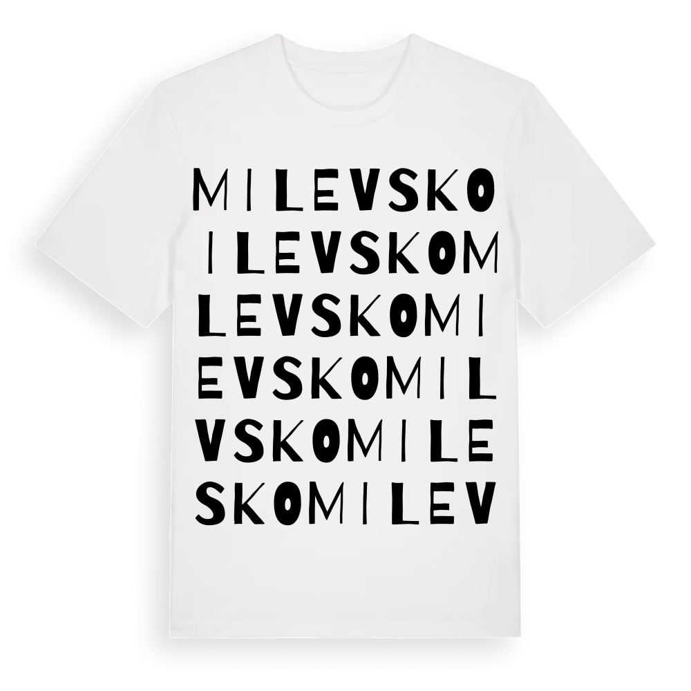 Milevsko ordlek t-shirt – White, i miljö