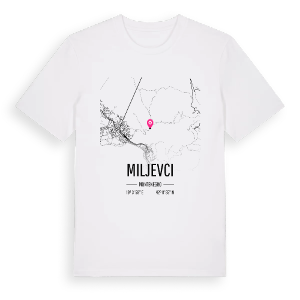 Miljevci karta t-shirt – ekologisk bomull t-shirt från Pinshirt