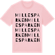 Pink Cotton t-shirt med Millesparken ordlek t-shirt