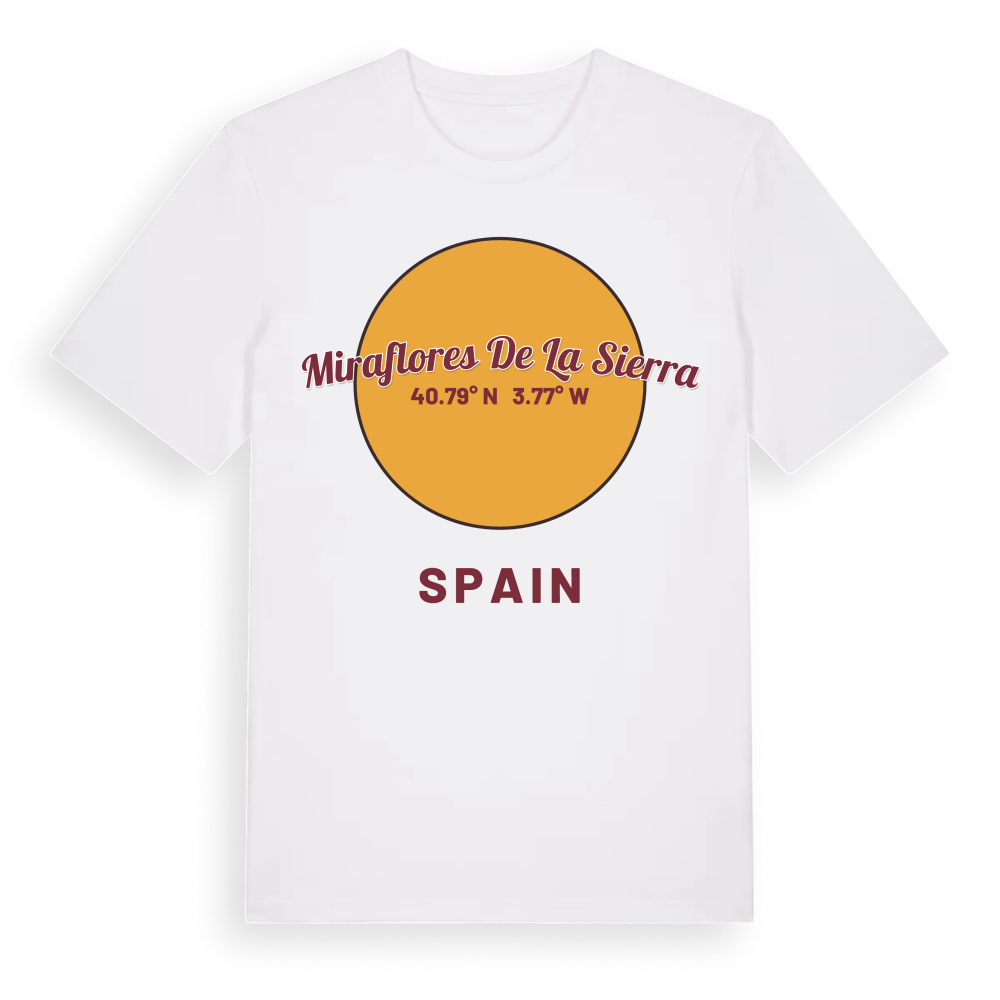 Miraflores de la Sierra cirkel t-shirt – White, i miljö
